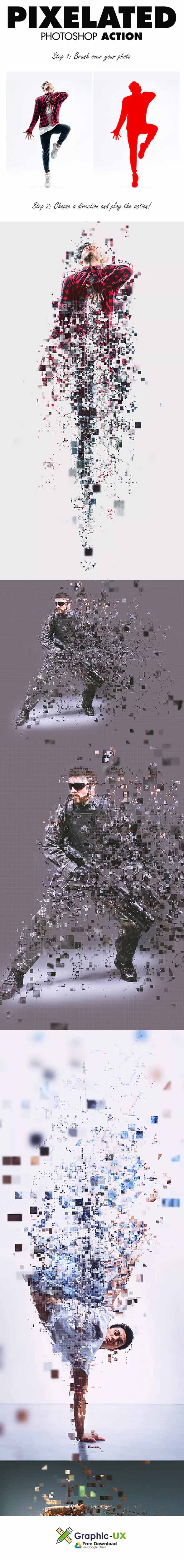 pixelated photoshop action free download