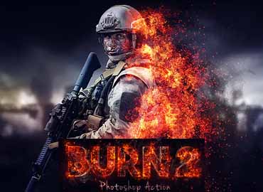 burn 2 photoshop action free download