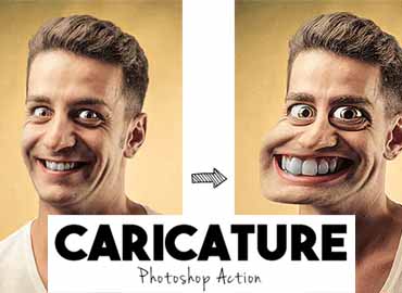 caricature action photoshop free download