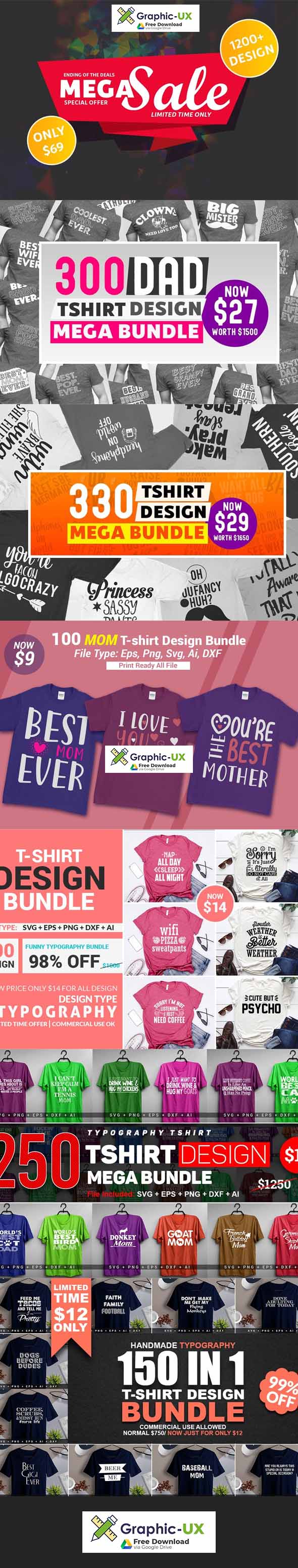 1200+ Tshirt Design Mega Sale