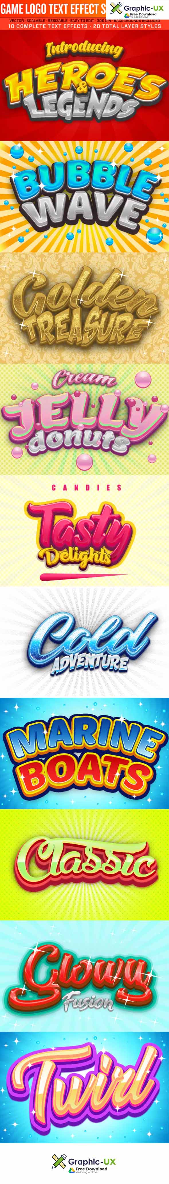 Game Logo Text Effect Styles 2