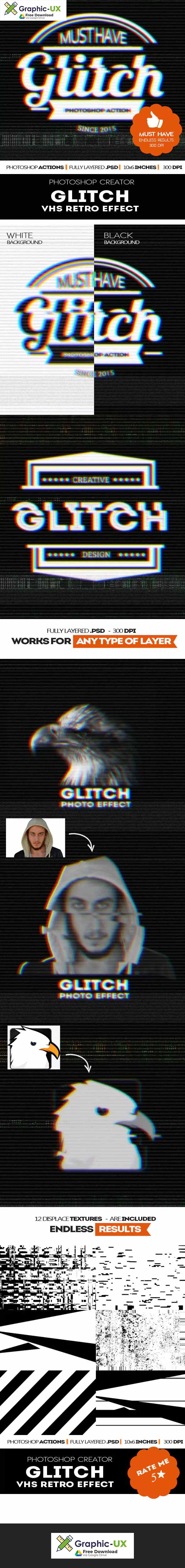 Glitch VHS Corrupt Image Effect 