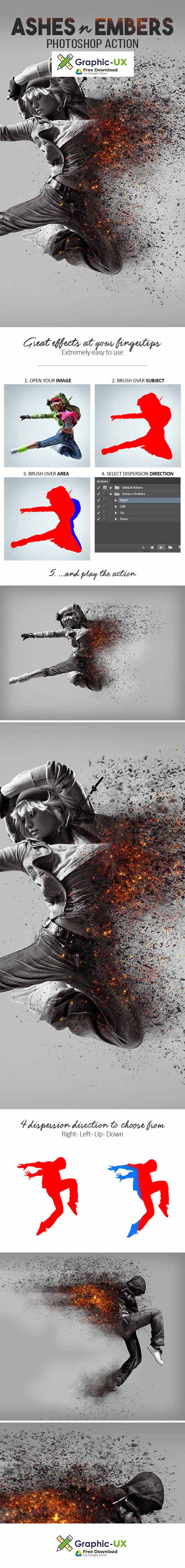 ashes n embers photoshop action free download