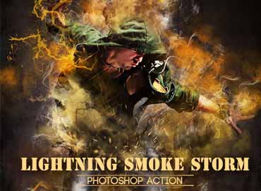 Lightning Smoke Storm Photoshop Action – GraphicUX