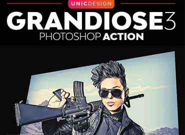 Grandiose 3 Animated Photoshop Action free download – GraphicUX