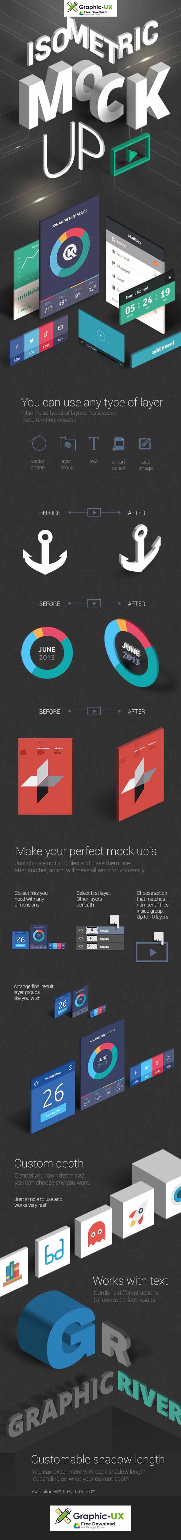 Isometric Mock UP Actions vol.2