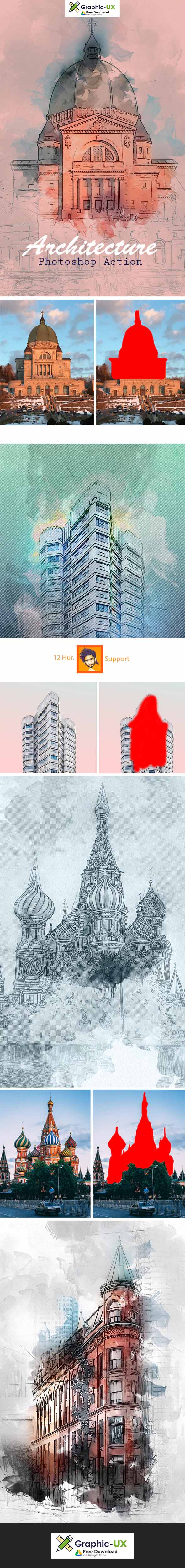 architecture marker photoshop action free download