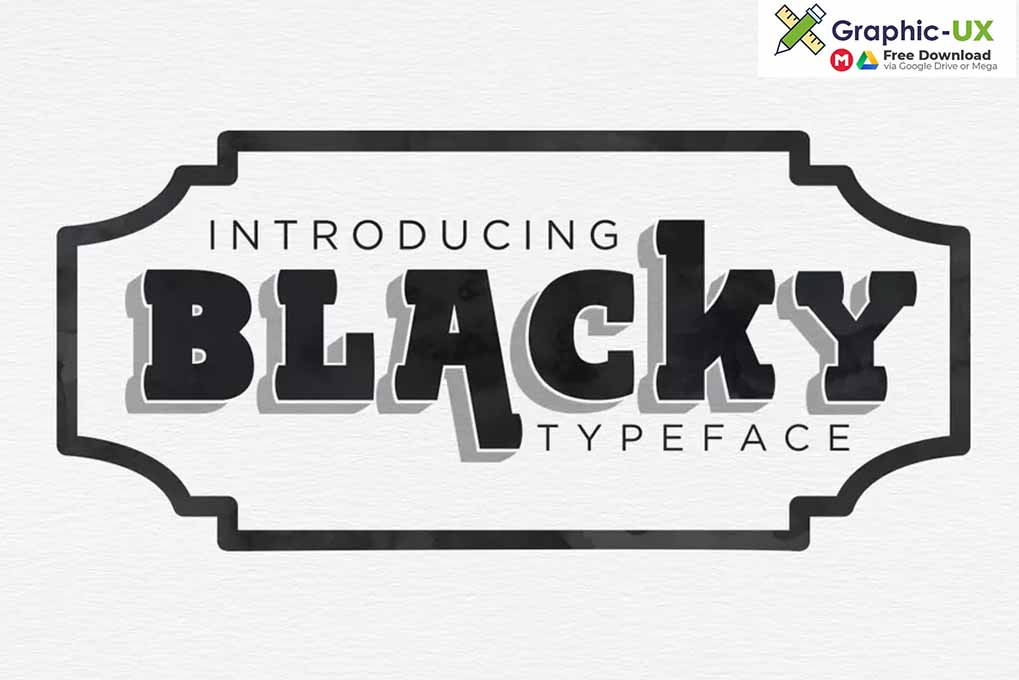BLACKY Typeface Font 
