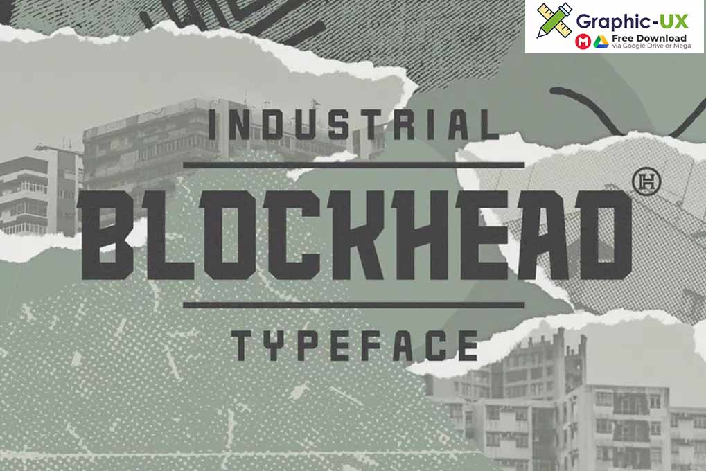 Blockhead Typeface Font 