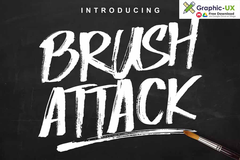 Brush Attack Font