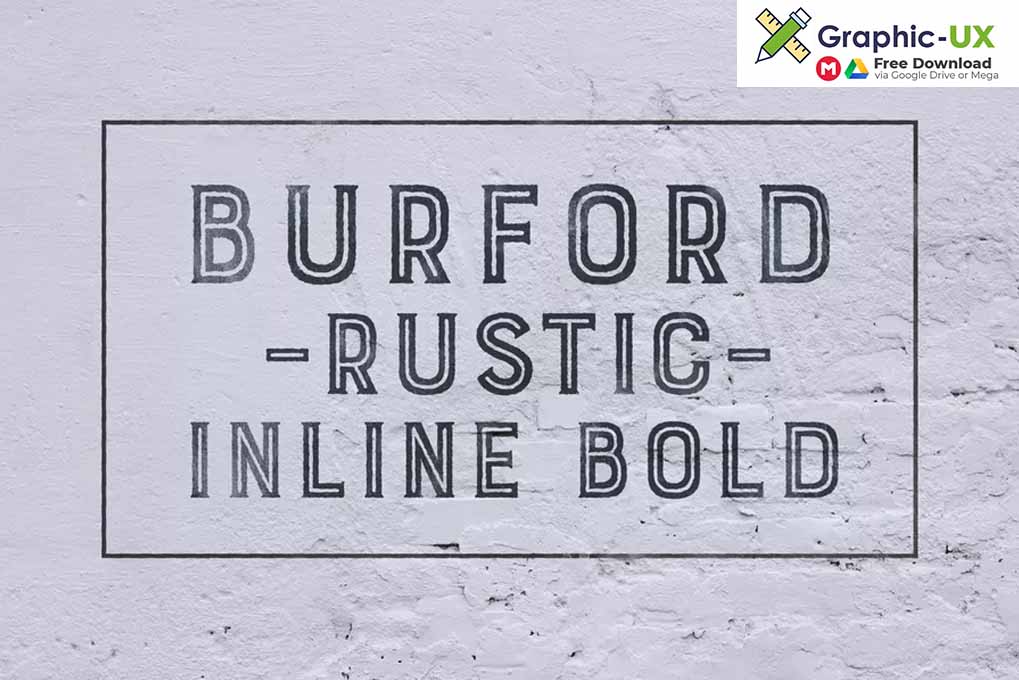 Burford Rustic Inline Bold Font