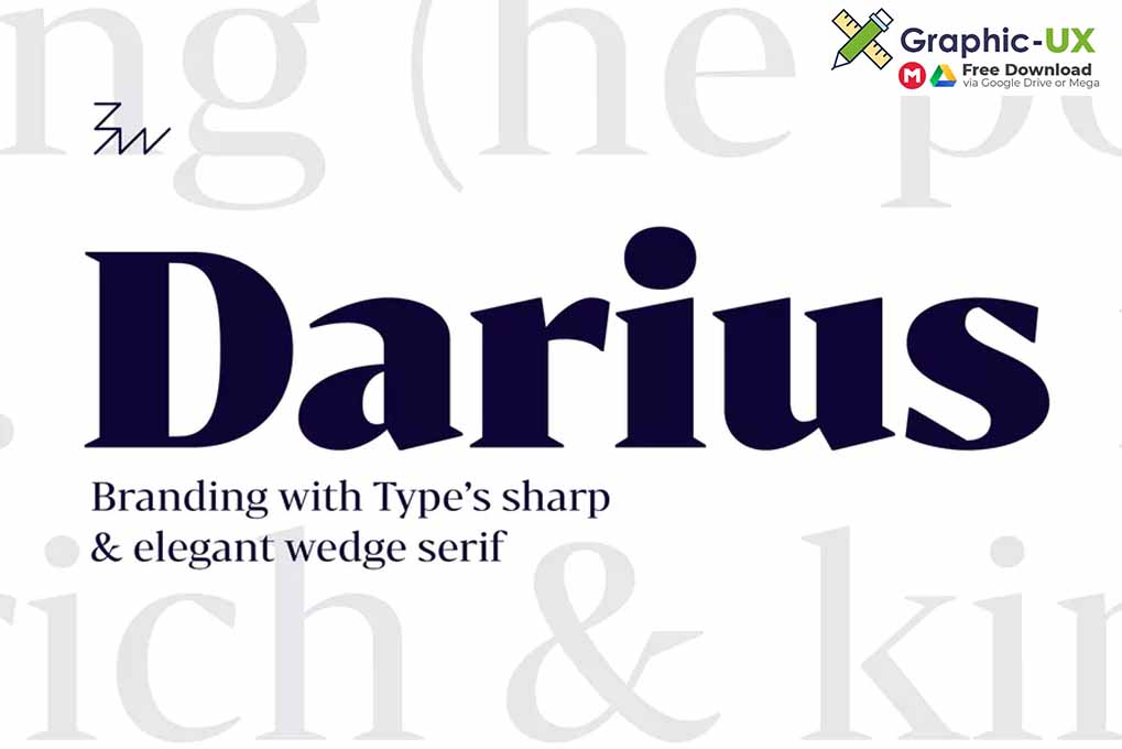 Bw Darius font family Font 