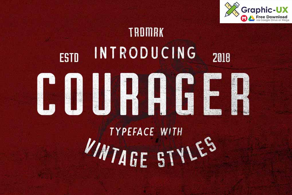 Courager Typeface (8 Fonts!)