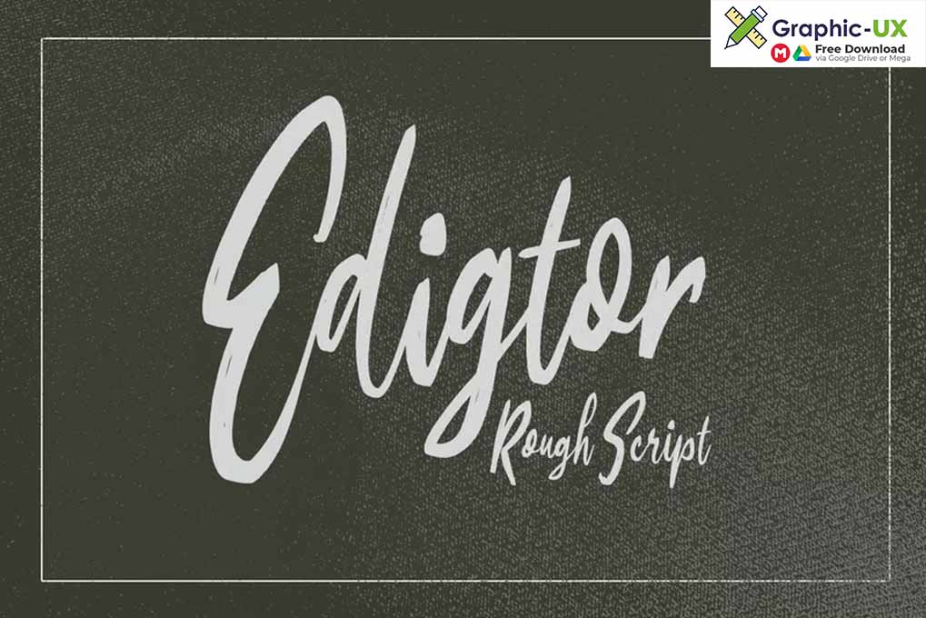 Edigtor - Rough Script Font