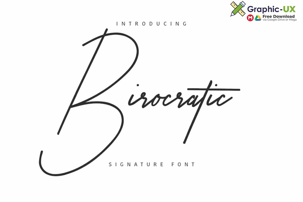 Birocratic Signature Typeface Font 