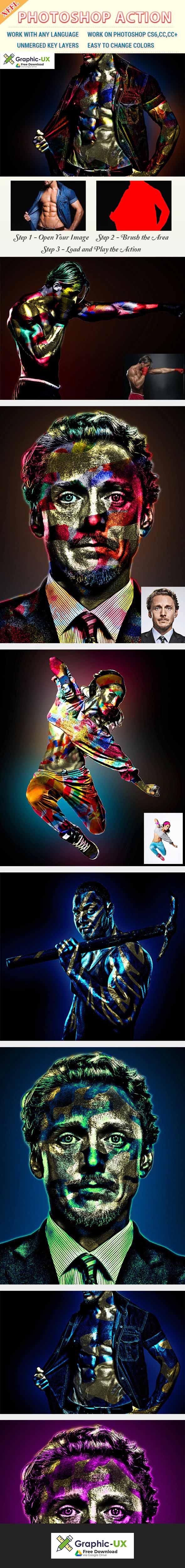 Golden Body Painting Photoshop Action 