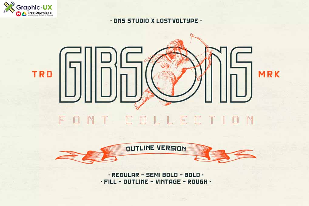 Gibsons Outline font