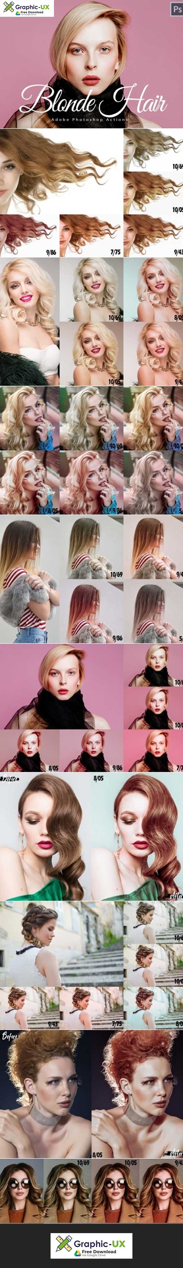 Blonde Hair Photoshop Actions