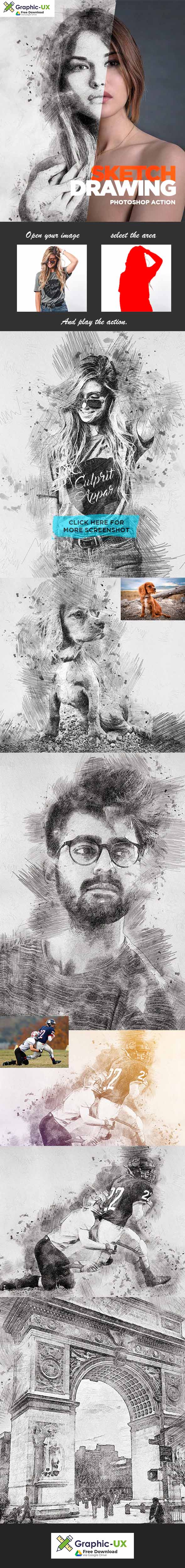 Sketch Drawing - Photoshop Action