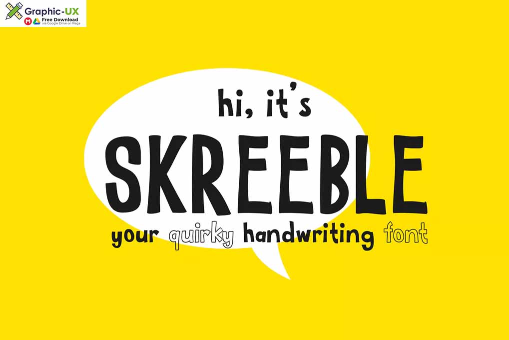 Skreeble - A Fun Sans Serif Font With Quirky Shape