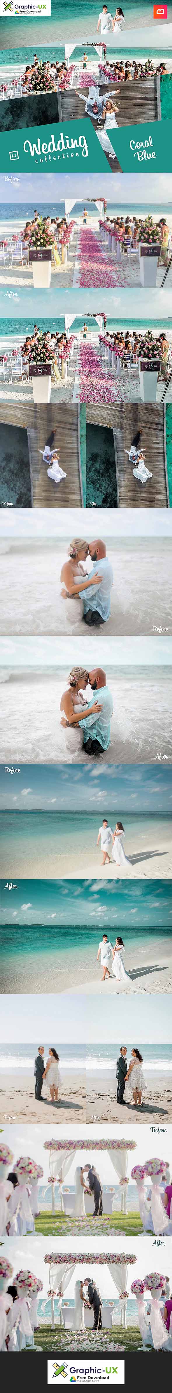 Wedding Collection - Coral Blue Lightroom Preset 