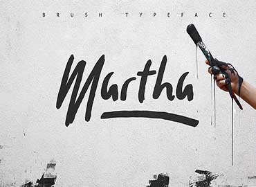 Martha Brush Typeface Font