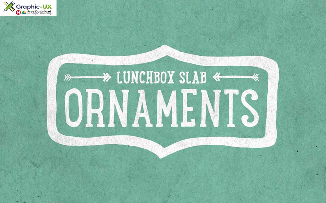 Lunchbox Slab Ornaments Font