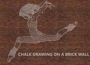 Chalk Drawing on Brick Wall – Ps Action