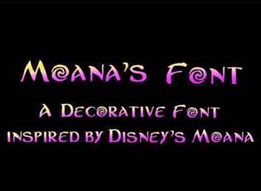 Moanas font