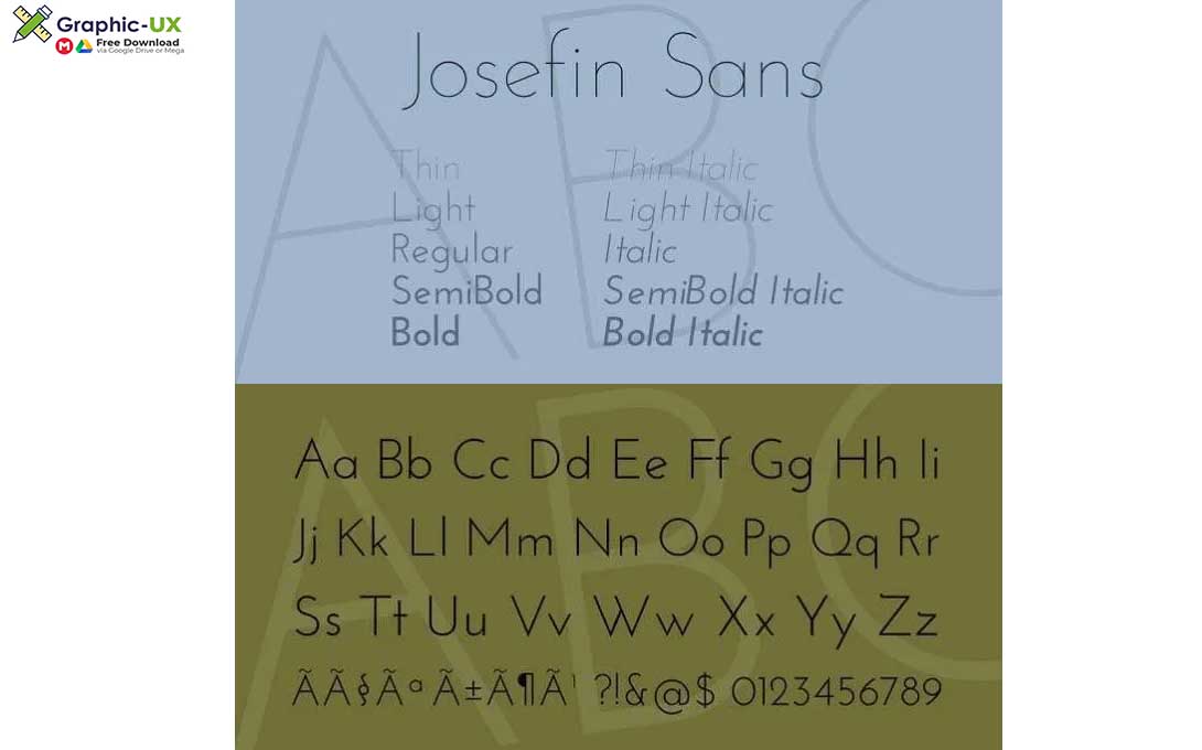 Josefin Sans Font Familly