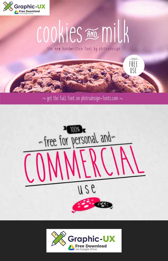 Cookies and milk Font 