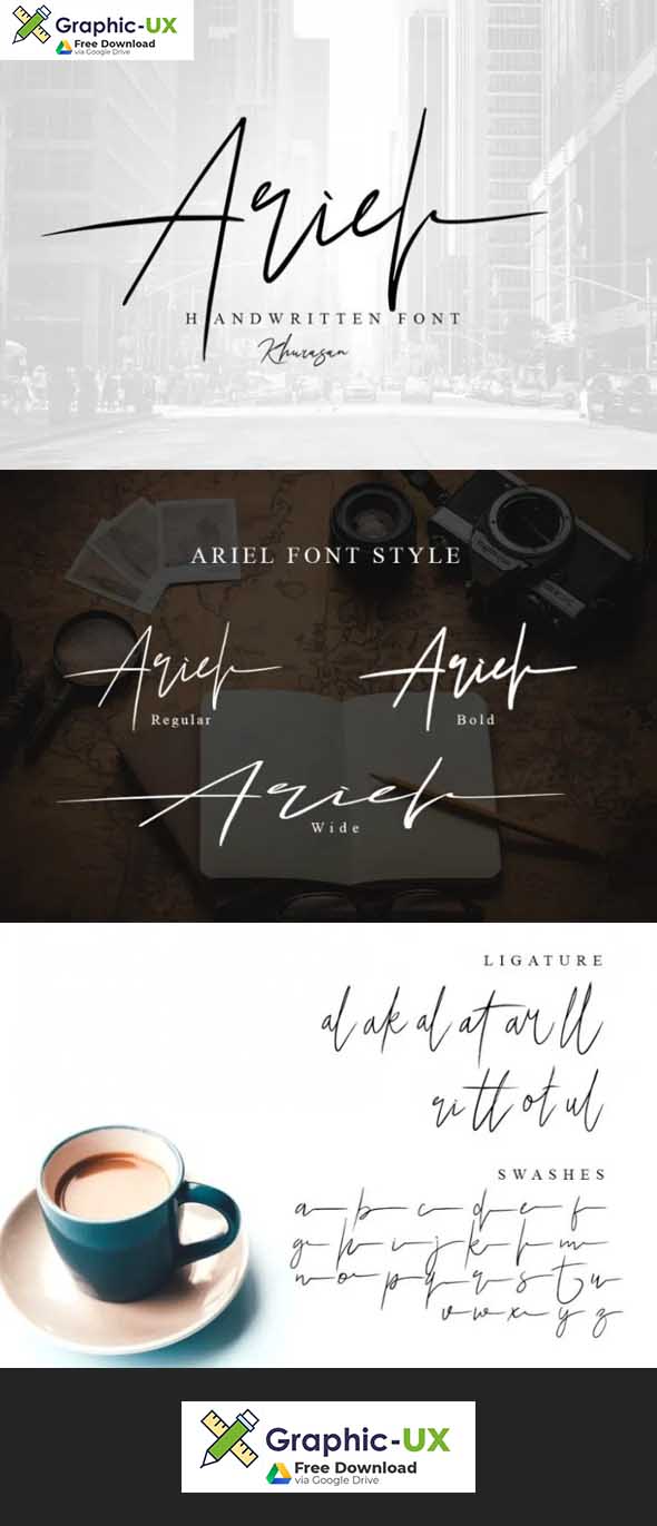 Ariel Signature Font