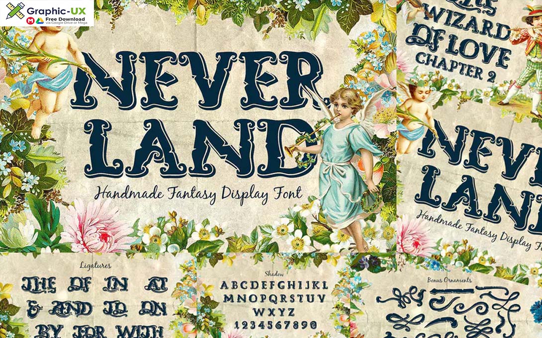 Neverland Fantasy Display Serif Vintage Font