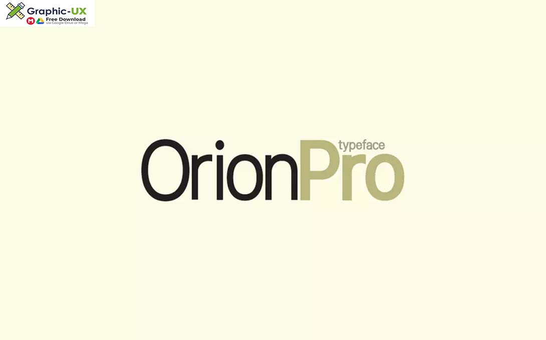 Download Orion Pro Modern Sans Serif Display Typeface Font Graphicux PSD Mockup Templates