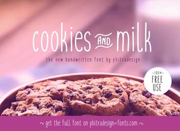 Cookies and milk Font Free