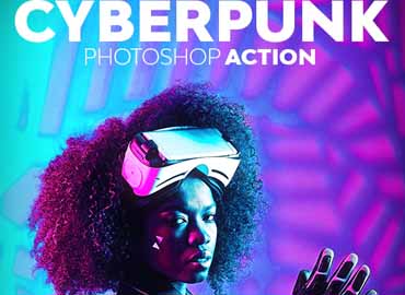 cyberpunk photoshop action