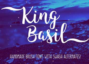 King Basil - handmade brush font