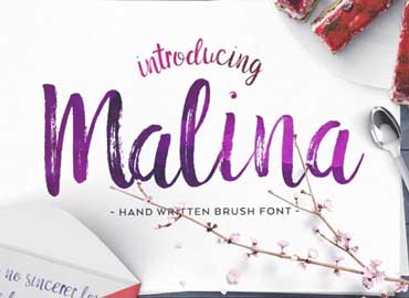 Malina Brush Font Free