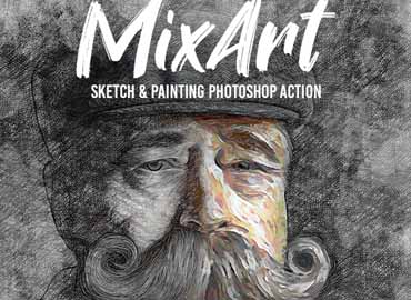 Mix Art - Sketch & Painting Photoshop Action