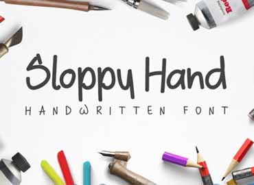 Sloppy Hand Font Free