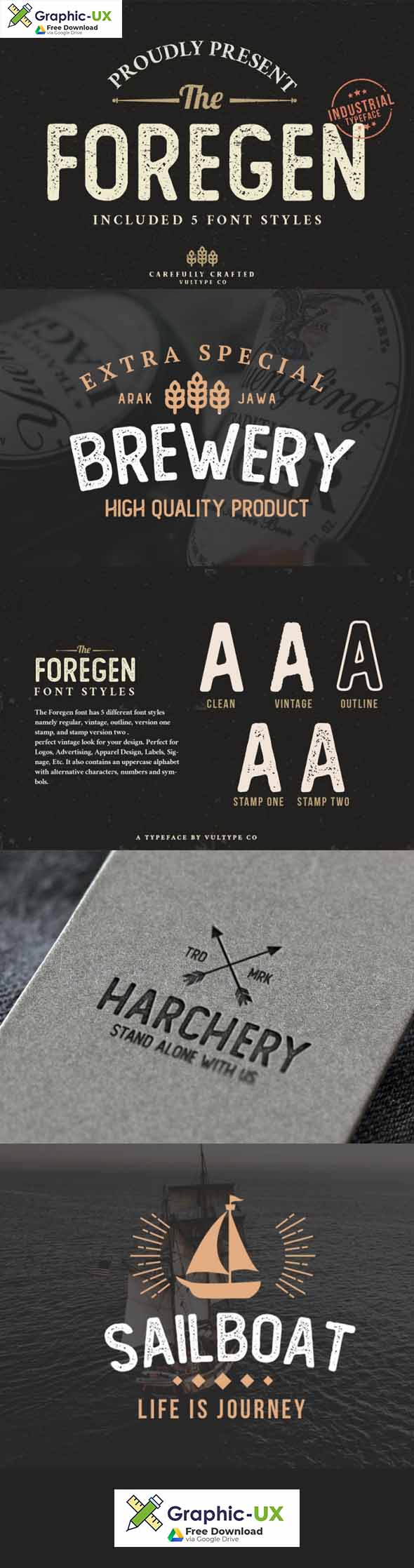 The Foregen Vintage Font 
