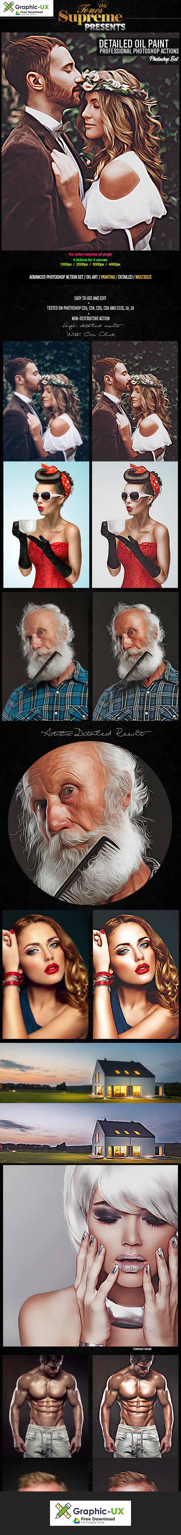 Detailed Oil Painting Photoshop Actions 