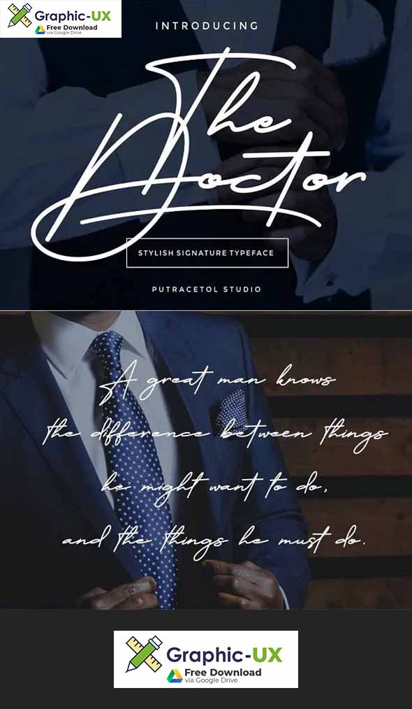 The Doctor Signature Font 