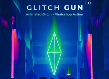 Glitch Gun - Animated Photoshop Action