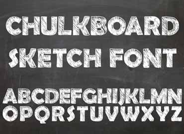 Chulkboard sketch font