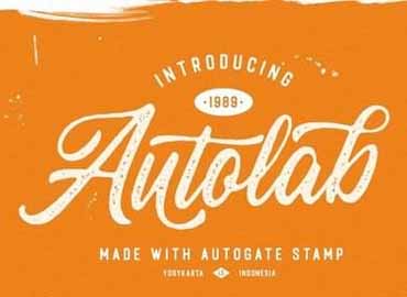 Autogate Stamp Font