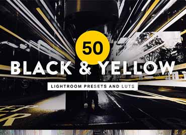 50 Black and Yellow Lightroom Presets and LUTs