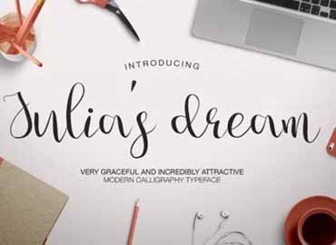 Julia’s Dream script Font Free