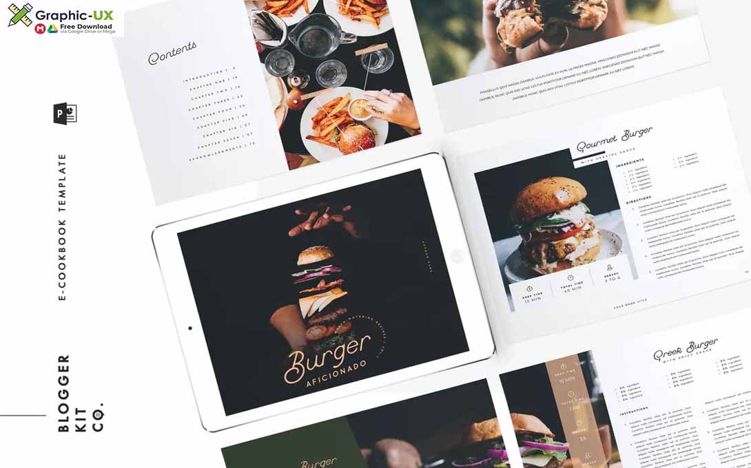 eBook Template Cookbook 16 Pages PowerPoint 