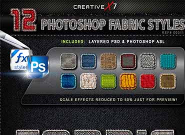 CreativeX7 - 12 Photoshop Fabric Styles